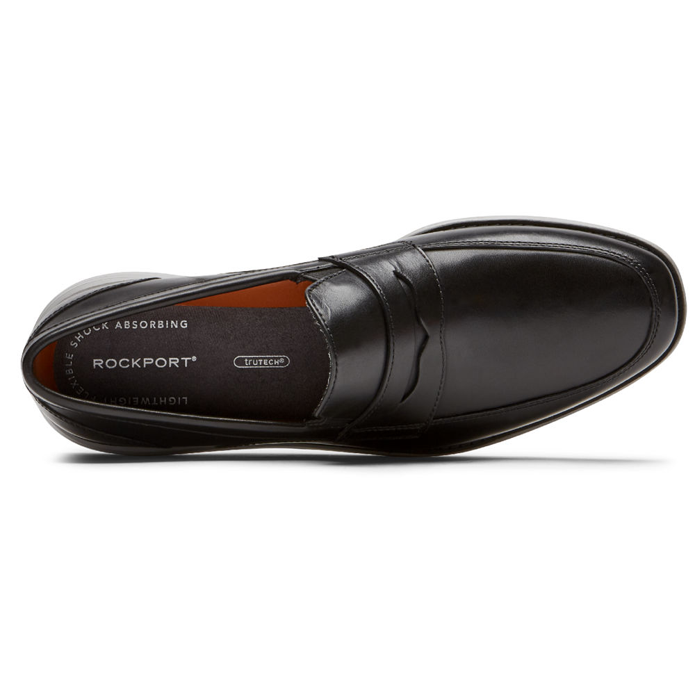 Mocassins Rockport Homem Pretas - Garett Penny - 70132JUEB